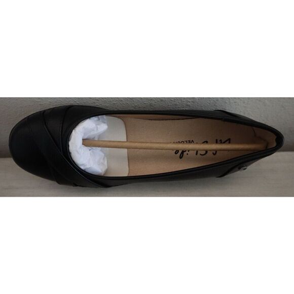 LifeStride Women's Sz 6.5W Black Tumble Faux Leather I-Loyal Flats Shoes - Picture 6 of 12